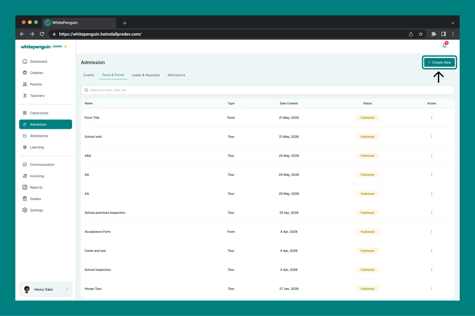 Manage Tours & Forms — How to Access Tours & Forms