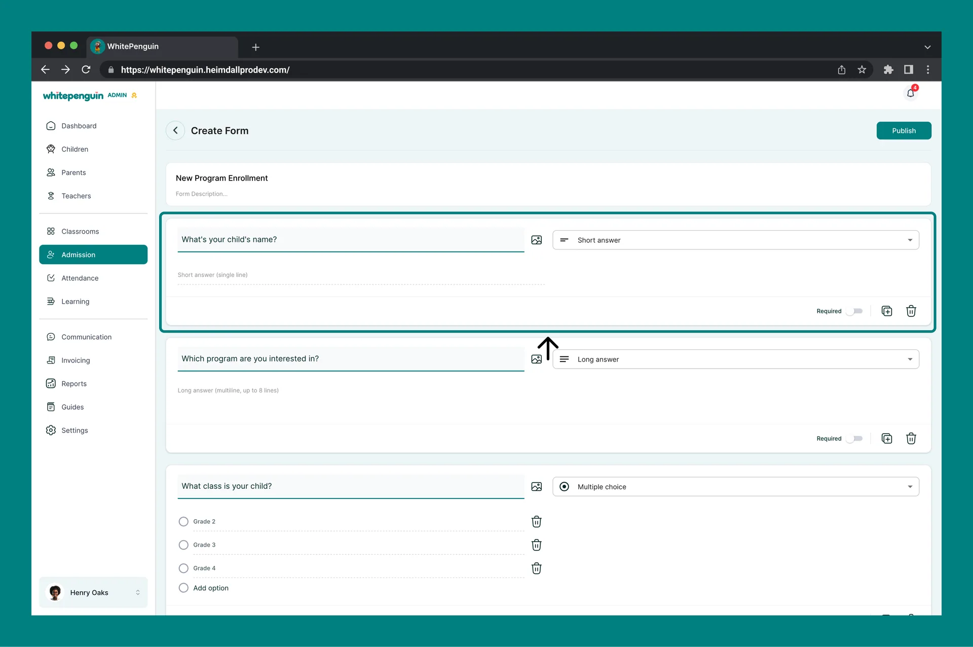 Manage Tours & Forms — 2. Add & Configure Questions