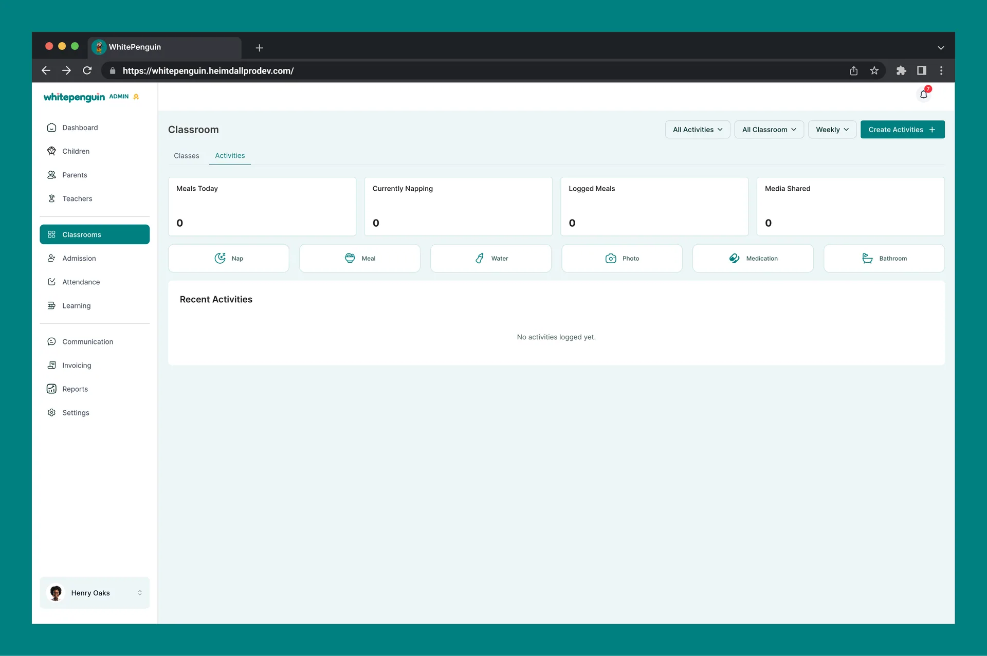 Activities Dashboard — Admin View — How to Access