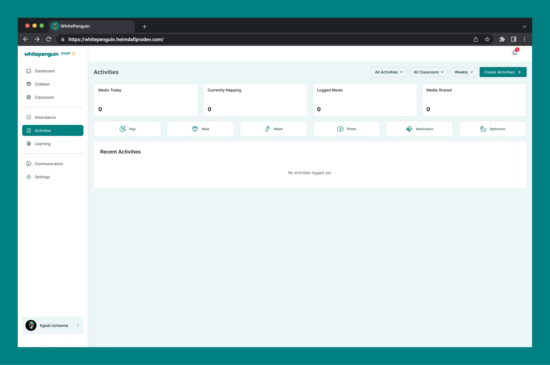 Activities Dashboard — Staff View — How to Access