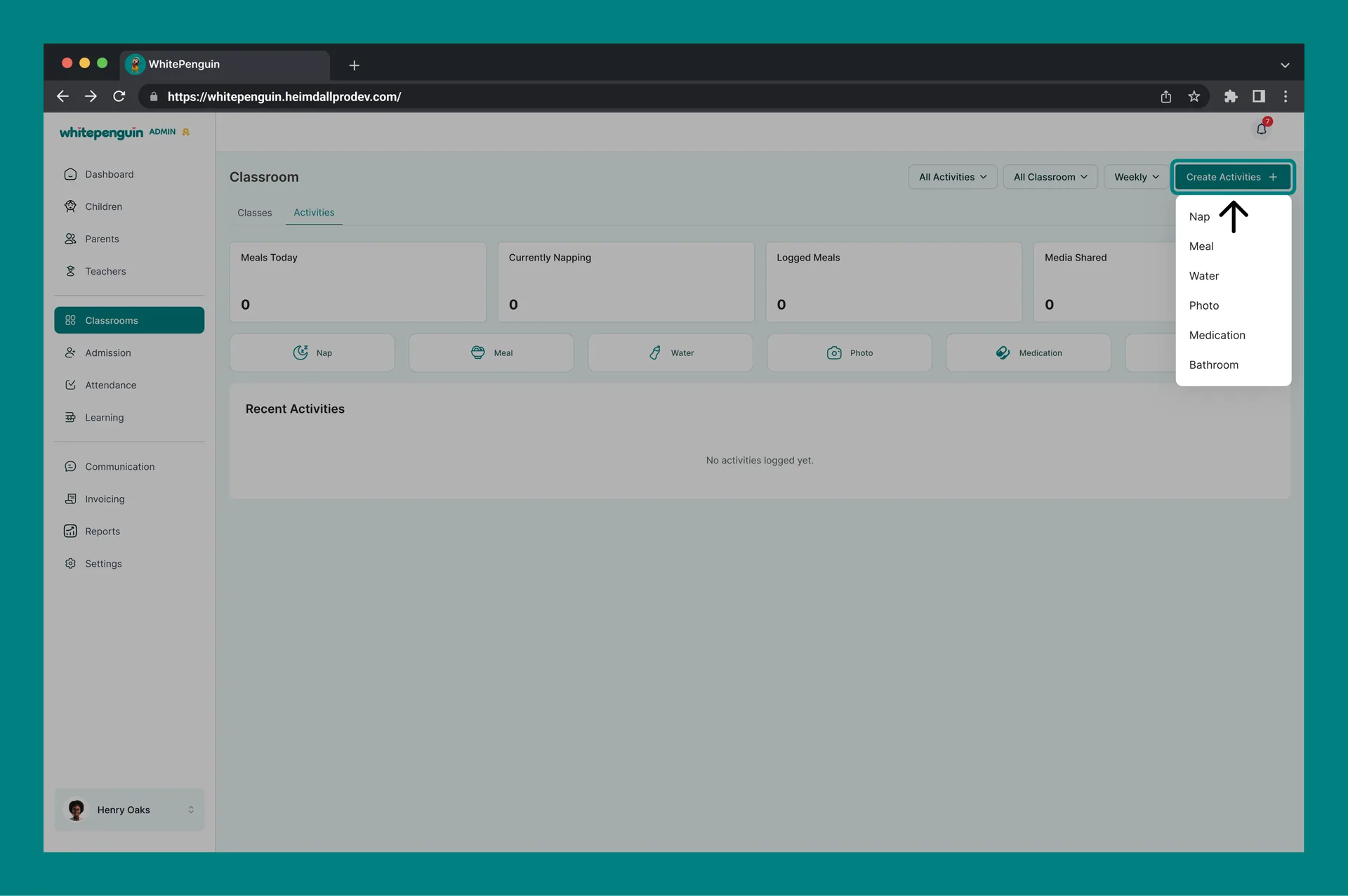 Log Meals — How to access