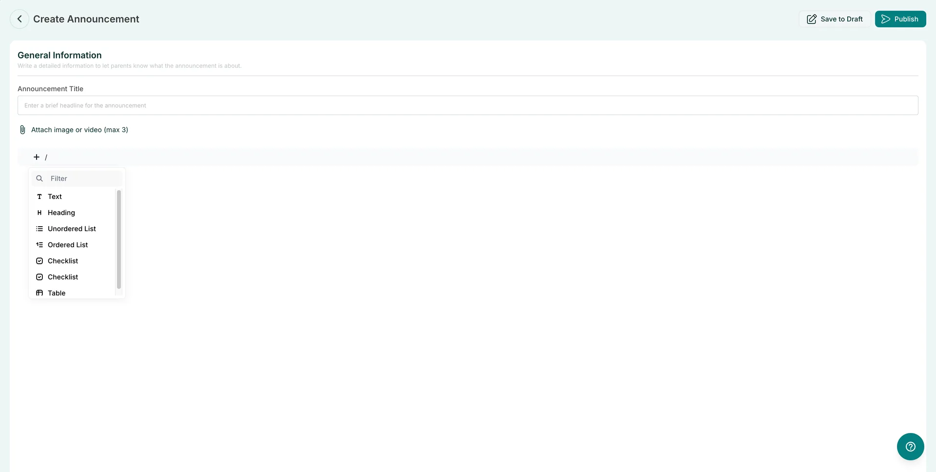Create Announcements โ How to Create a New Announcement