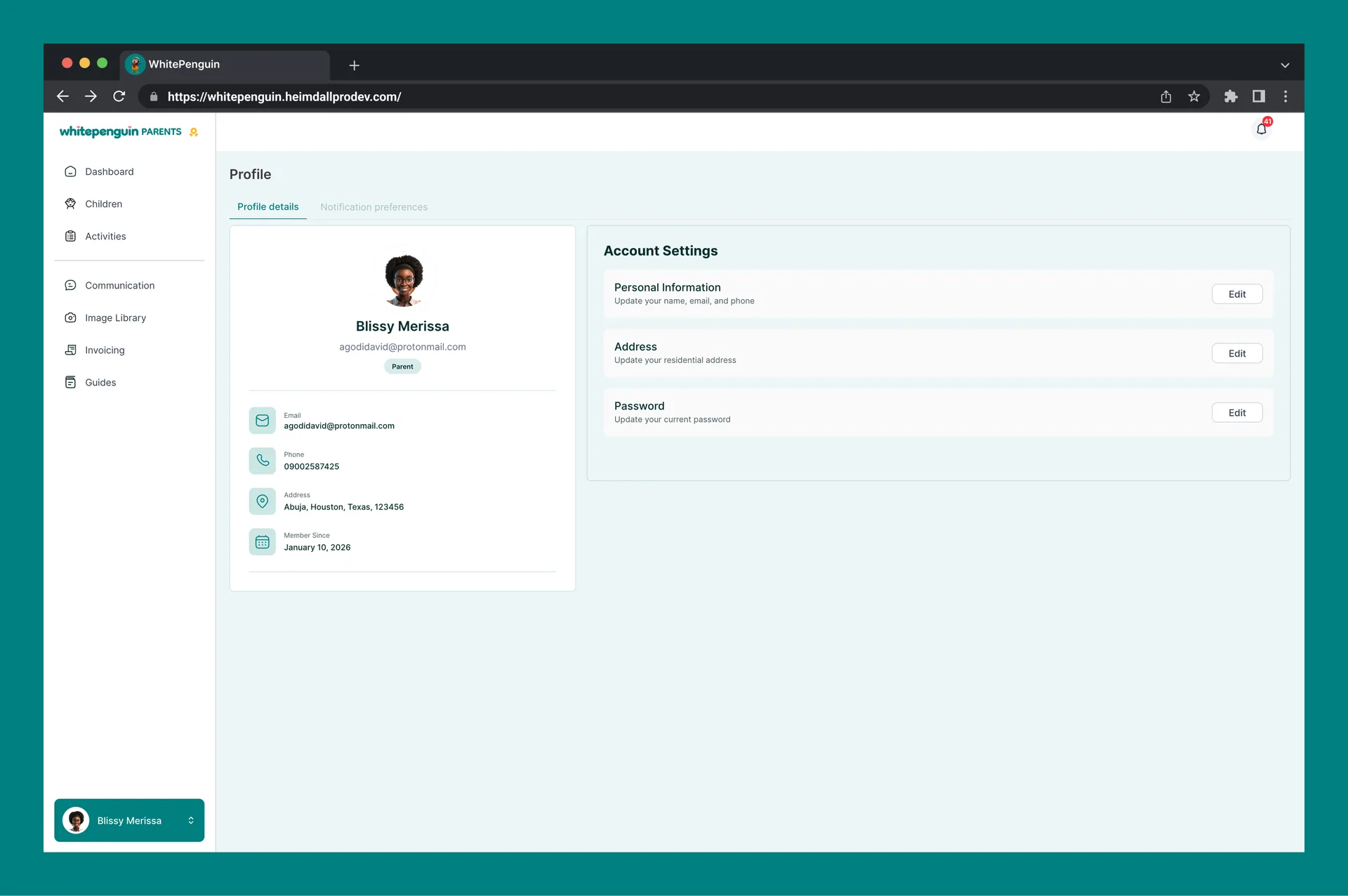 Manage My Profile — How to Access