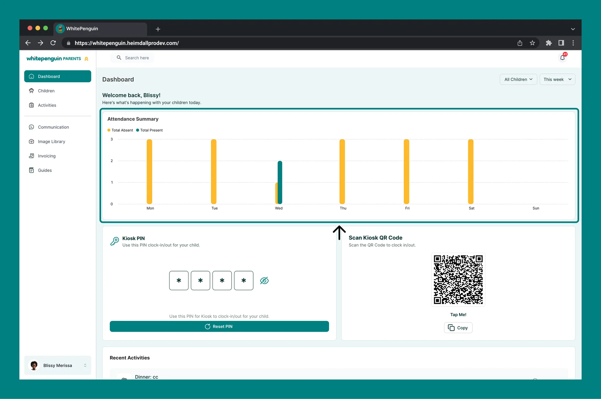 Understanding My Dashboard — 3. Attendance Summary Chart