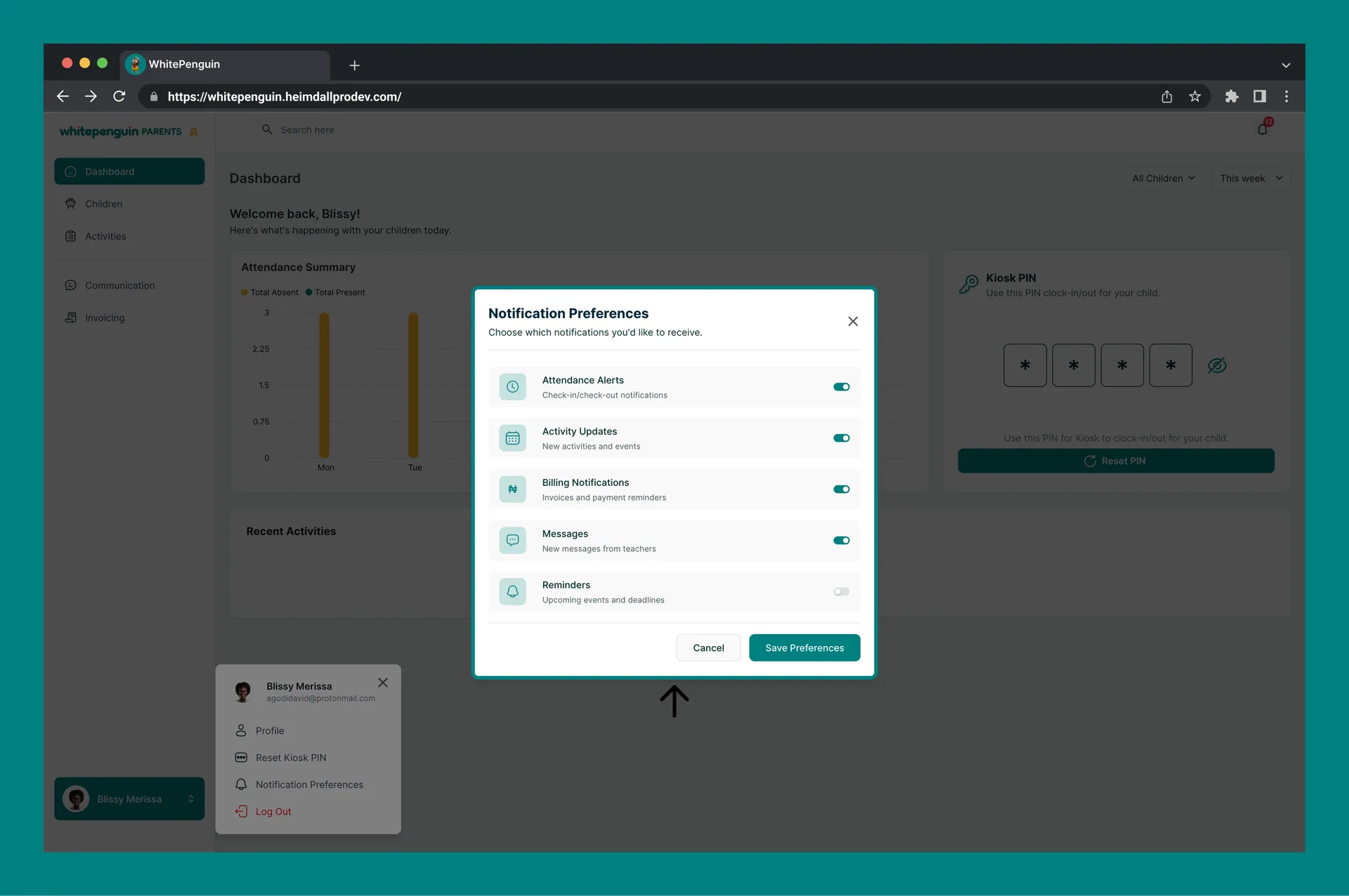 Customize Notifications — How Parents Access Notification Preferences