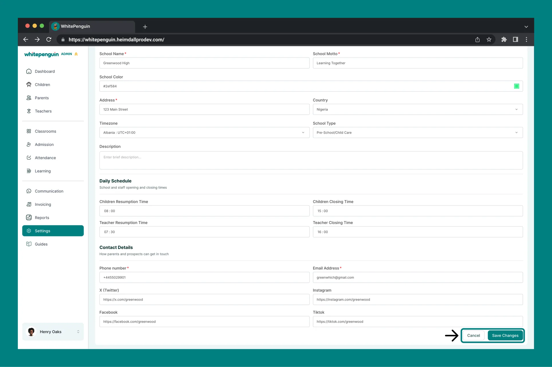 Manage School Profile — How to Access