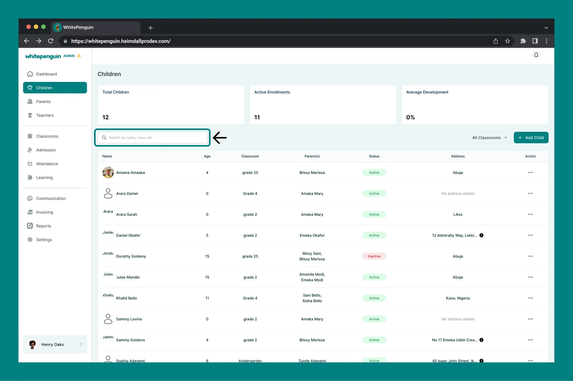 How to Add or Link Parents — How to Access the Parents Section
