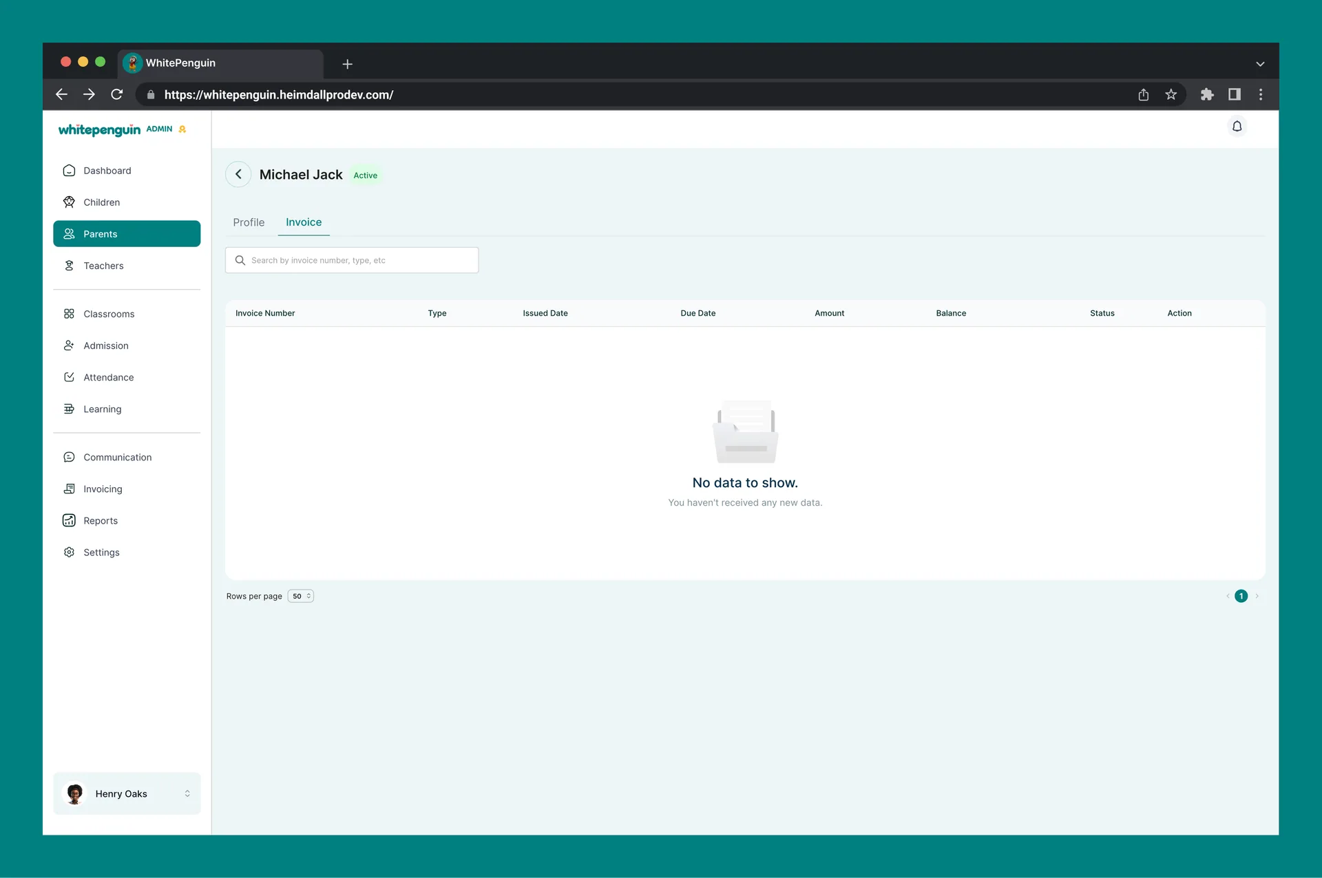 How to Add or Link Parents — Invoice Tab